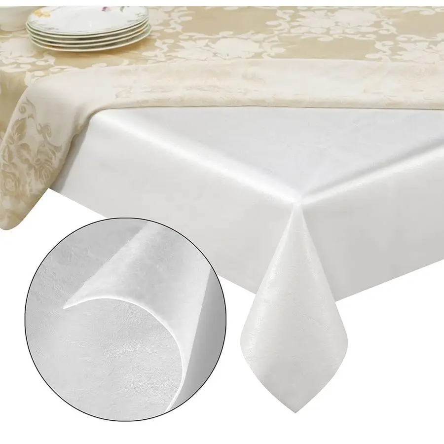 

Table Pad Protector, Superior Protection from Spills, Scratches amp Heat Reusable Vinyl Table Cloth with Cushion Flannel Backing