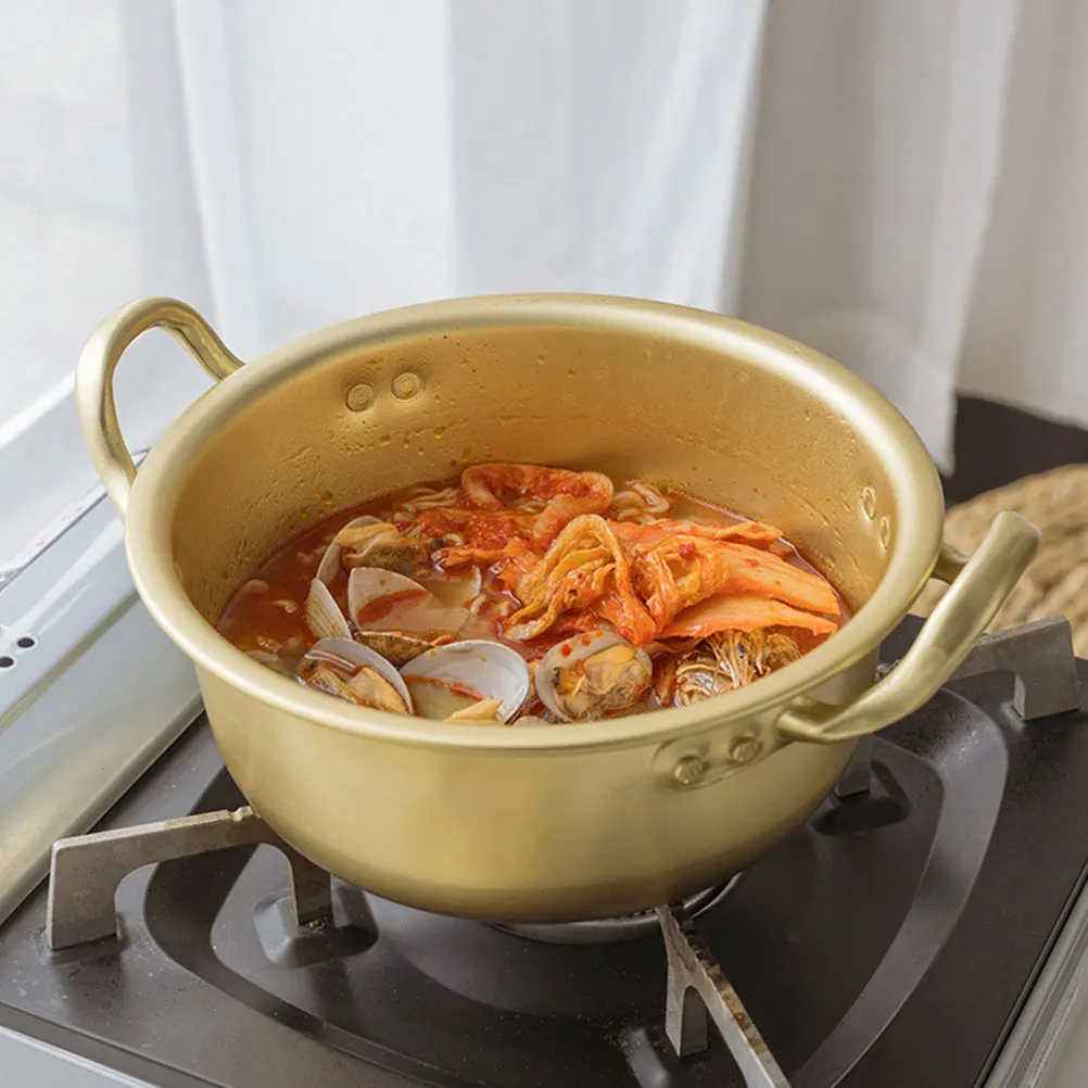 

1 set Aluminum Ramen Pot Korean Small Cooker with Handle Instant Cooking Pots for Eggs Pasta Light for Home