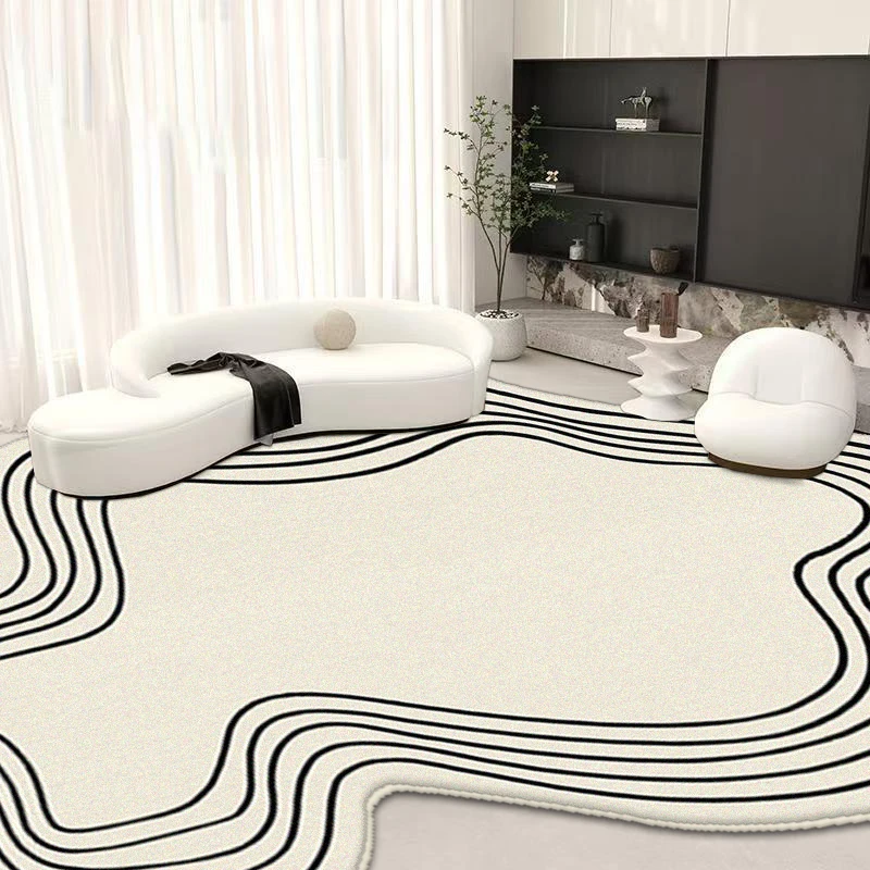 Modern Simple Style Living Room Rugs Non-slip Carpet for Room Cloakroom Dressing Table Mat Easy Clean Alien Carpets Soft Flannel