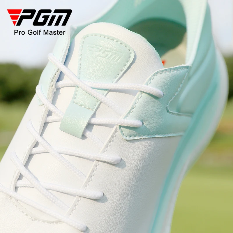 PGM zapatos de golf para mujer impermeables, antideslizantes laterales, acolchados, zapatillas deportivas de rebote XZ440