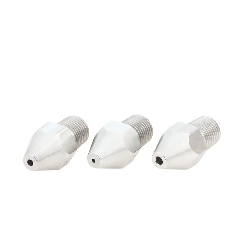 NEW Stainless Steel Universal Linear Nozzle 0 Degree Liquid Column Flow Tip High Pressure Cleaning Cutting Cone Nozzle