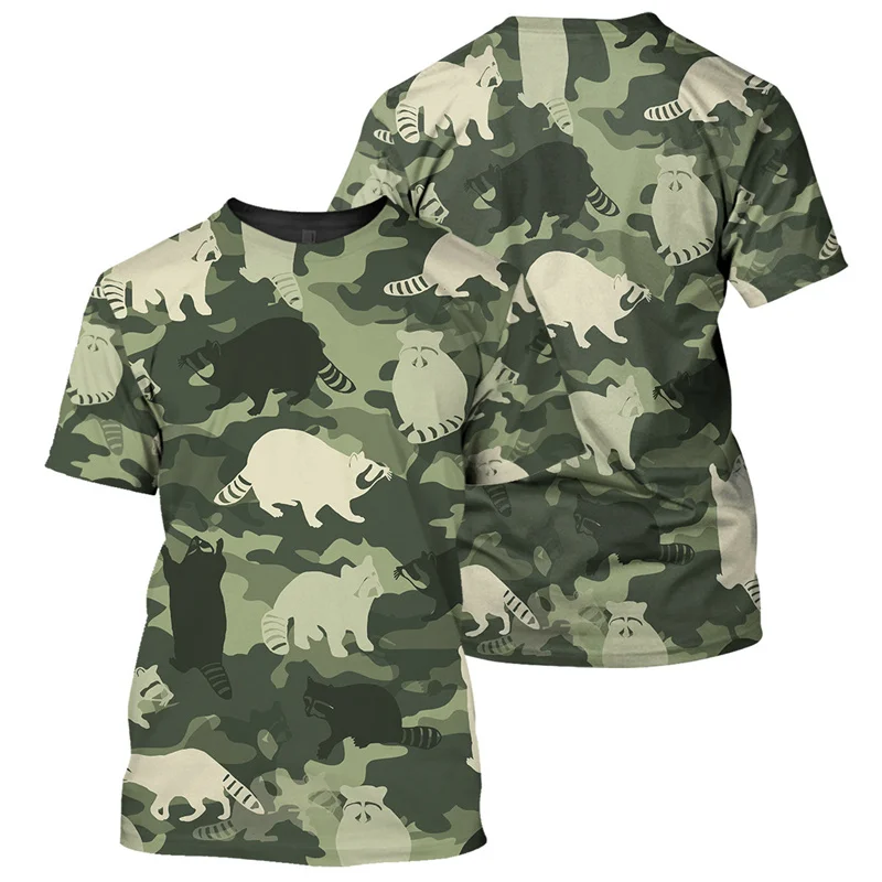 T-Shirt con stampa 3D mimetica foresta per uomo T-Shirt girocollo manica corta Casual Camo Summer Street sport all\'aria aperta T-Shirt larghe