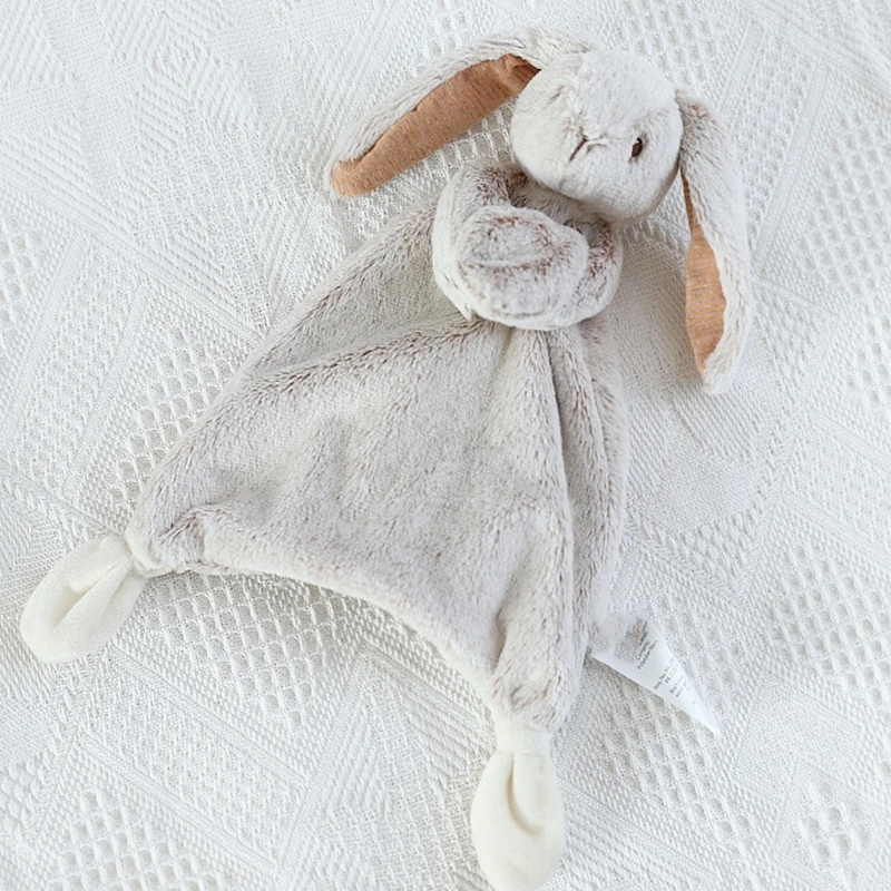 Muñeco de peluche de conejo de orejas largas hecho a mano, 33cm, accesorios para estudio fotográfico, decoración de cuna de dormitorio