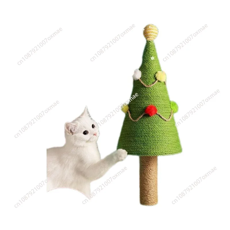 Christmas Tree Handmade Hemp Rope Can't Be Scratched, Odorless Small Apartment Decoration Pet Supplies