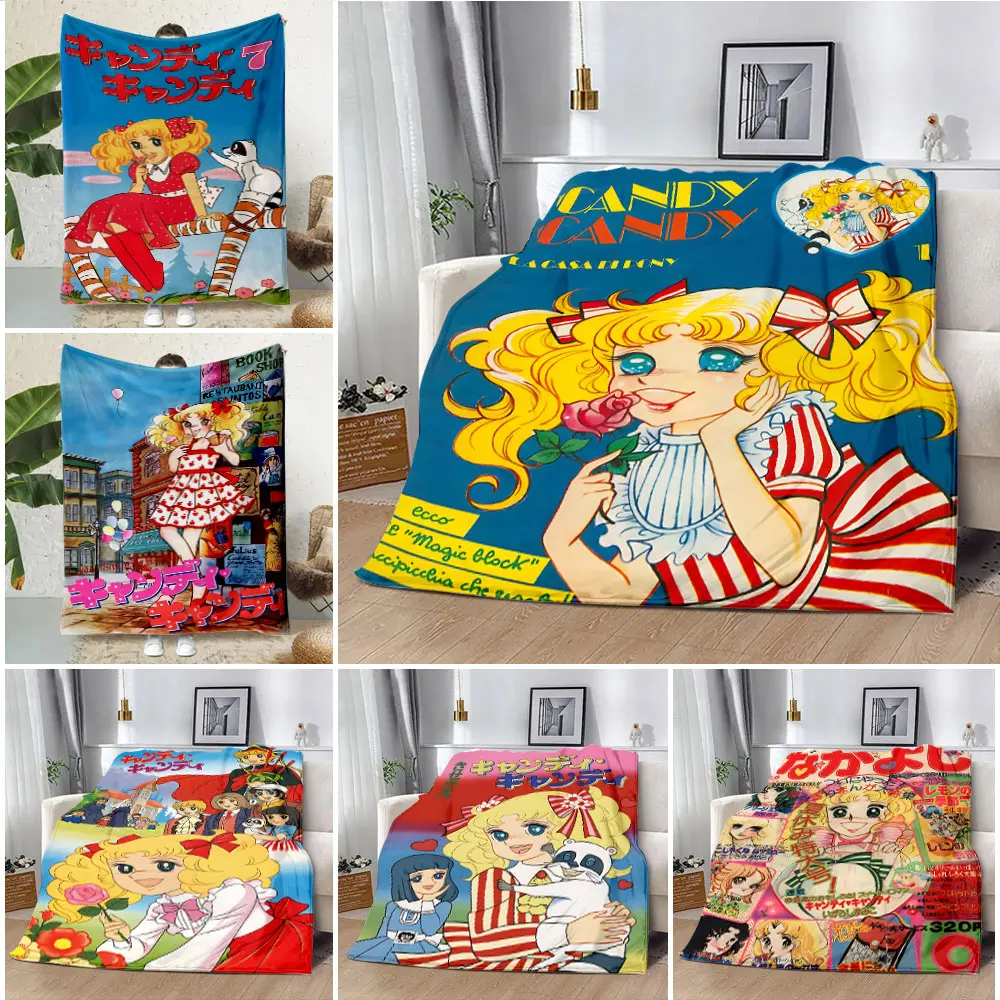 

Candy Candy Anime Printed Blanket Picnic Blankets Warm Blanket Soft and Comfortable Blanket Home Travel Birthday Gift