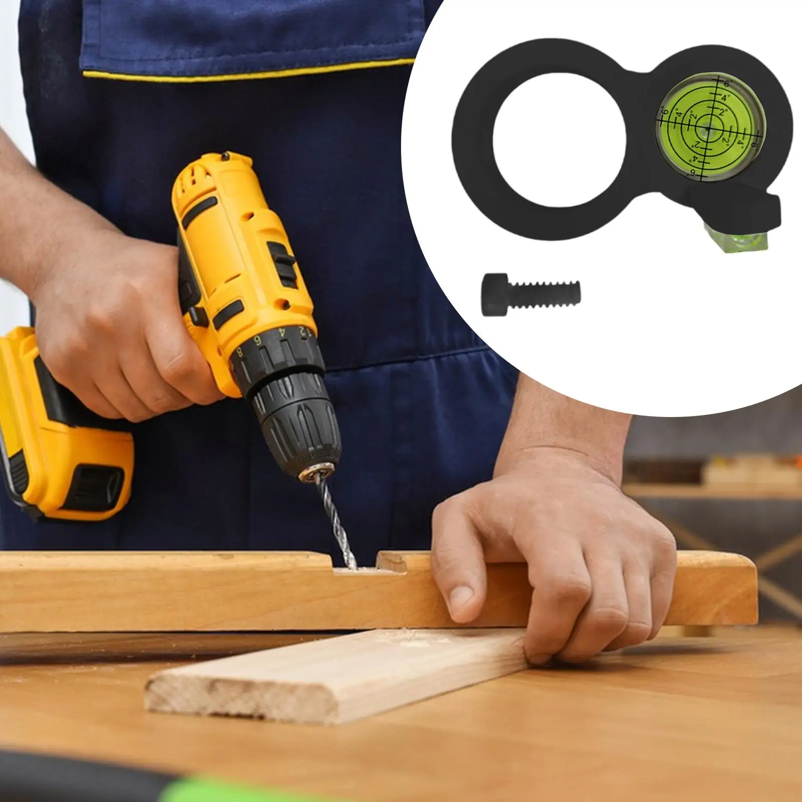 Small Circular Bubble Level for Drill Mount High Spirit Level for Woodworking Furniture Making Multipurpose Tool
