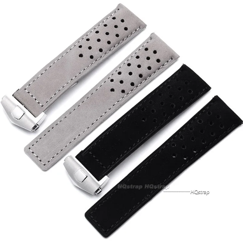سوار معصم جلدي لـ Heuer ، Carrera ، Monaco ، سوار مصنفر من جلد البقر ، عالمي ، إكسسوارات ساعة ، 20 ~ 22 حزام #3