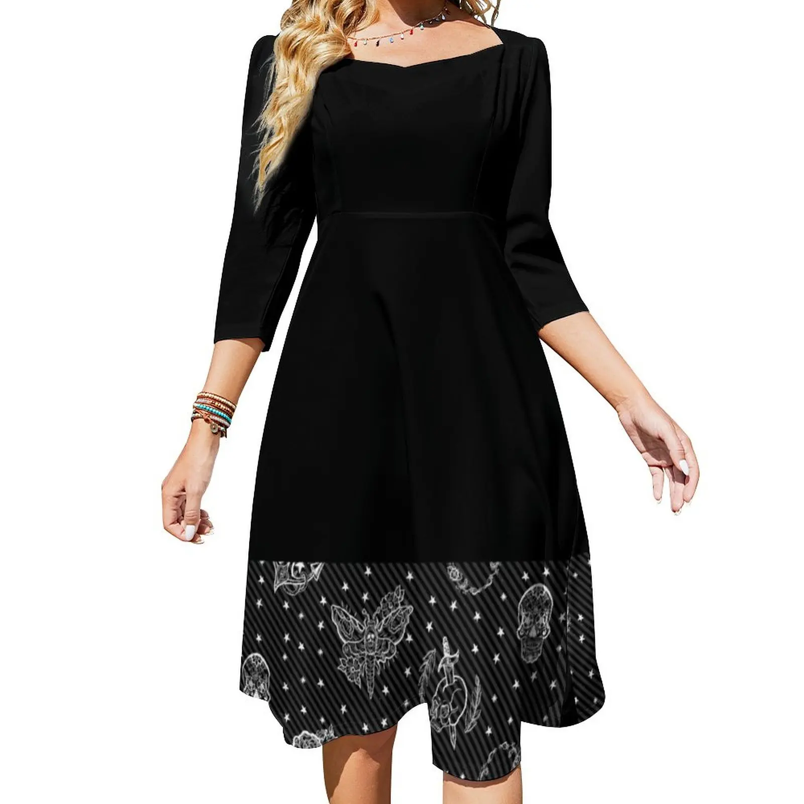 

Flash Tattoo Punk Pattern Design Flare Dress dress for women 2024 women's summer dresses 2024 elegant dress