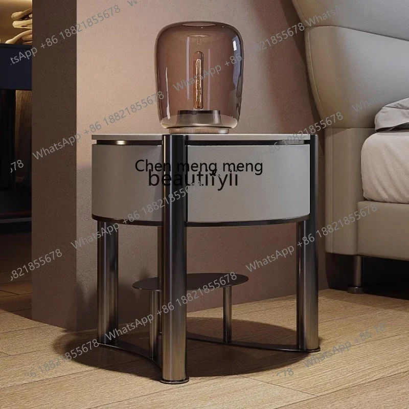 

xz1X1Light luxury rock slab bedside table Modern bedroom storage Bedside table Special-shaped bedside table