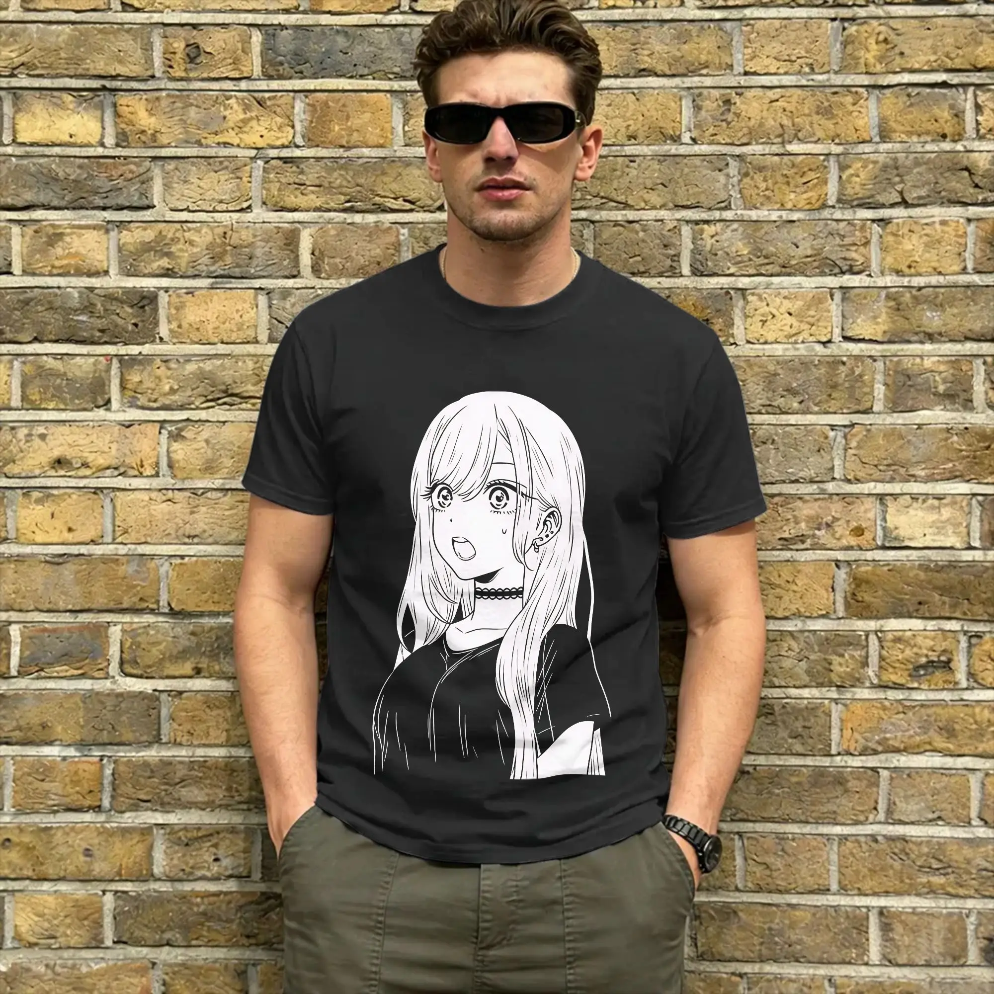 Harajuku T-Shirt Summer Kitagawa Marin Trendy Cool T-Shirts  100 Cotton Tee Shirt for Men's Y2K Basic Design Short Sleeve Tees
