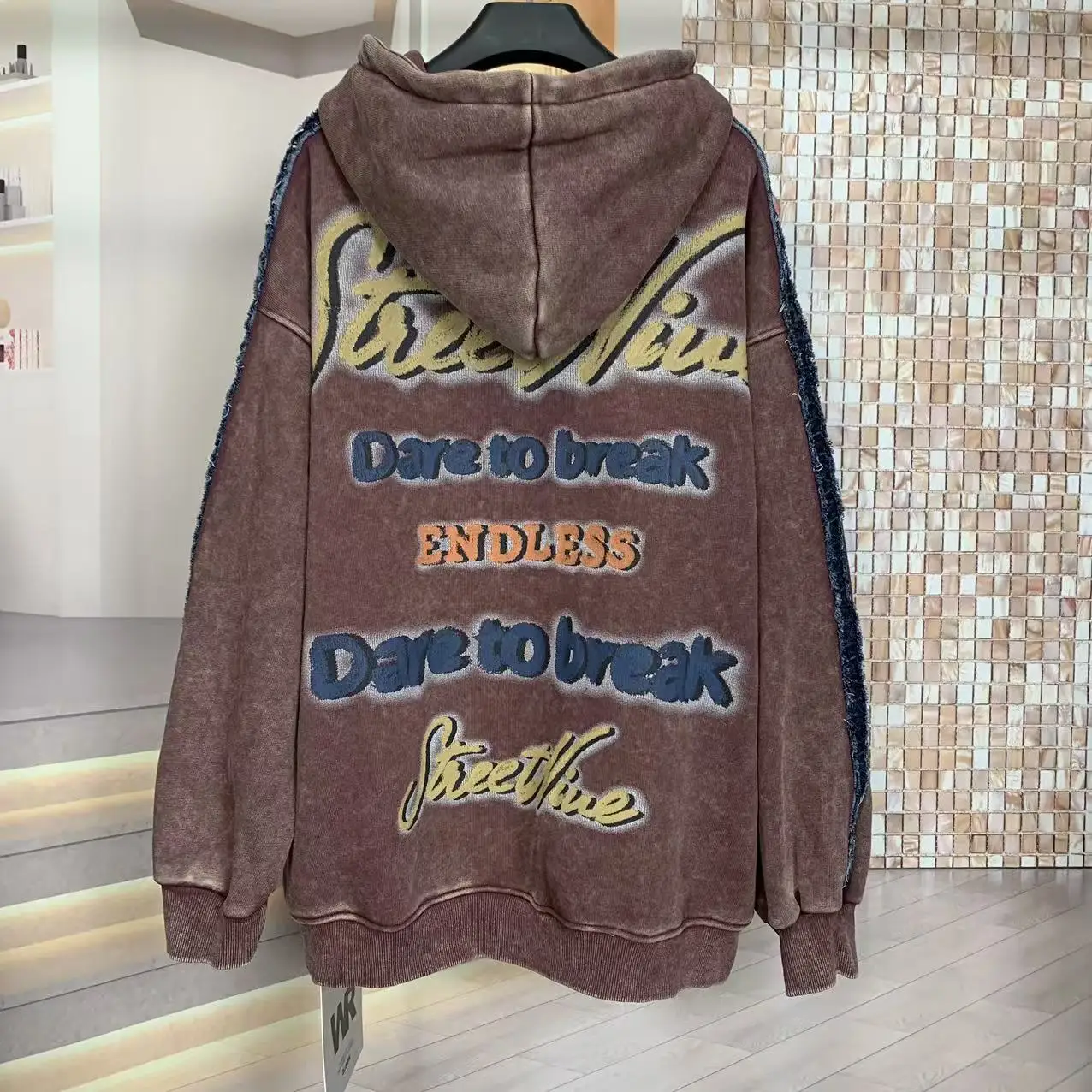Heavy Industry Glasses Cartoon Loose Hoodies Autumn Winter Fashion Oversized  Fleece Thick Hooded Sweatshirts For Women's Jacket