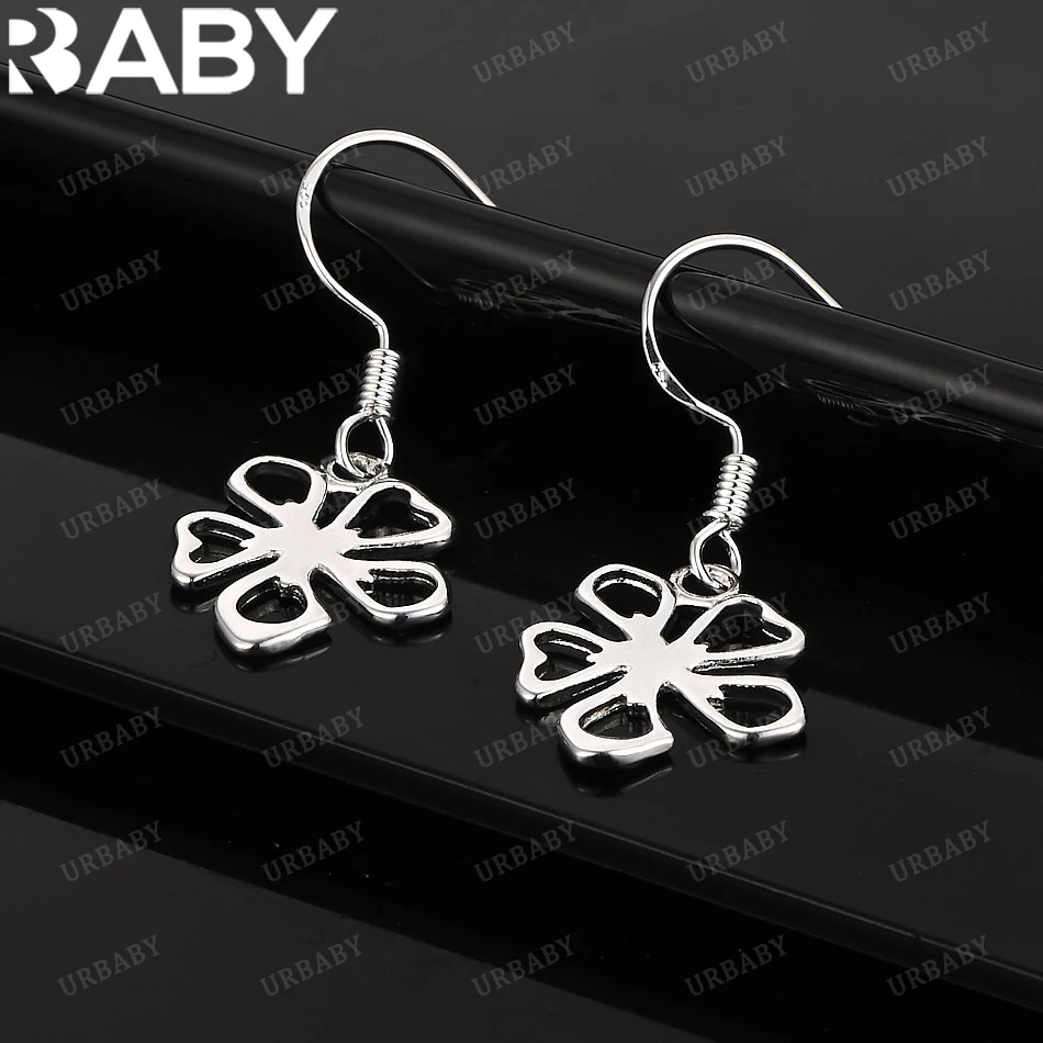 

URBABY 925 Sterling Flower Type Earrings Drop Earrings For Women Jewelry Fashion Party And Daily Wear