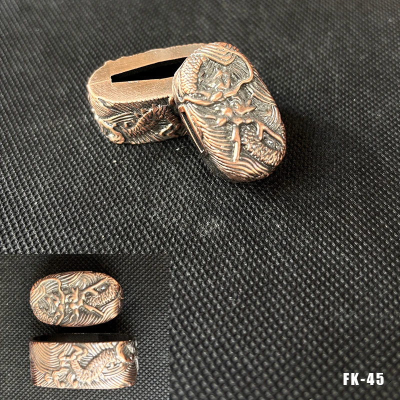 Hochwertige Legierung Katana-Griffkappe Fuchi Kashira Griffkragen für Japanische Schwerter Samurai-Katanas Wakizashi-Schwerter Zubehör – Detail 27