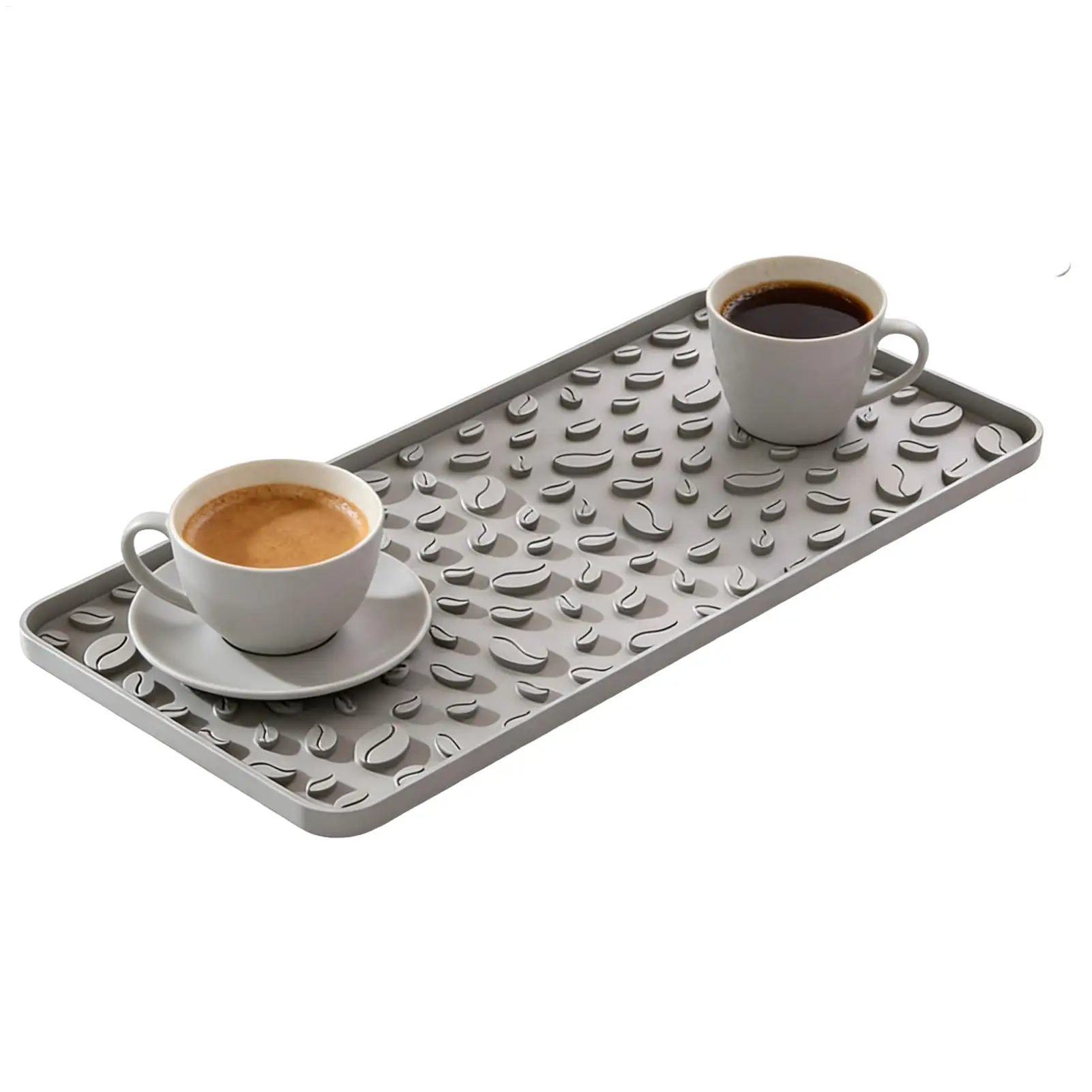 Picture 4: Coffee Mat Non-Slip Heat Insulation Pad 16x8in Heat-resistant Silicone Coffee Mat for Counter for Dish Drying Plate Table Bar