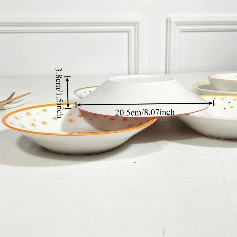 4Pcs Cute Hamburger French Fries Ceramic Plate Cake Dim Sum Plates Household Fruit Snack Dinner Dishes