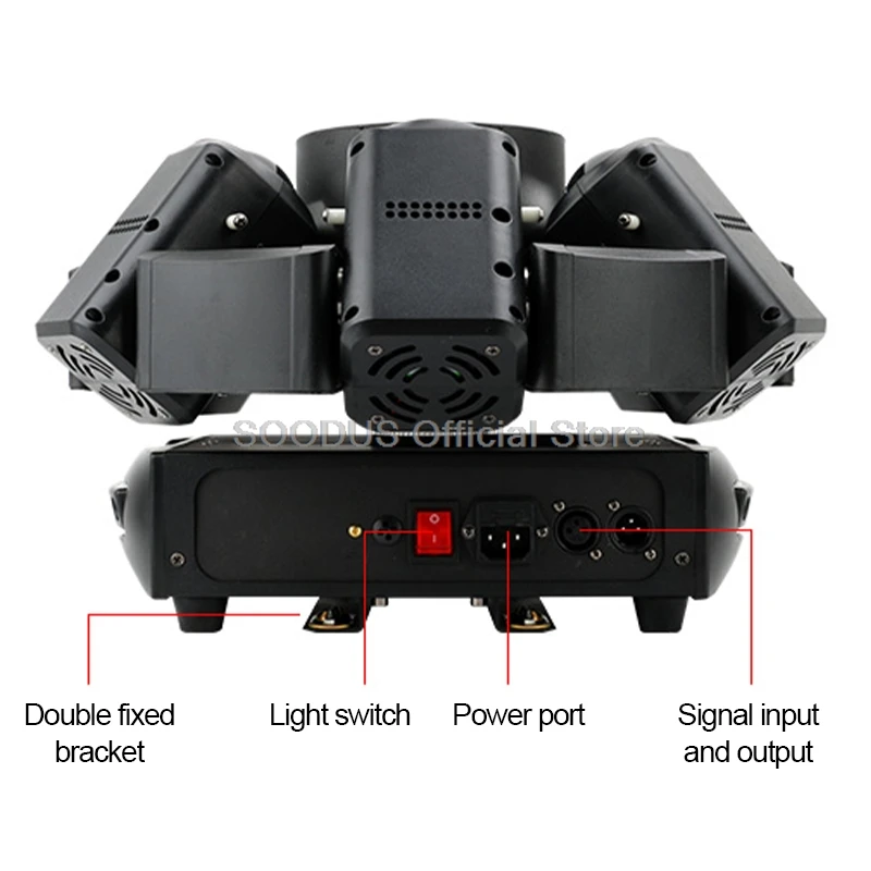 Imagem -05 - Movendo a Cabeça Beam Strobe Light Bee Eye Dmx Stage Light Rgbw Beam Rotating Disco Party Bar Girando 6x40w