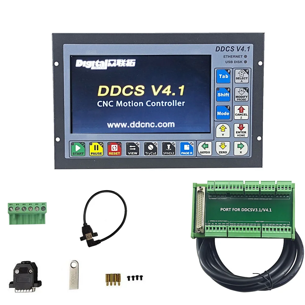DDCSV4.1 CNC 3/4 axis offline motion controller engraving machine controller replaces mach3 hand pulse