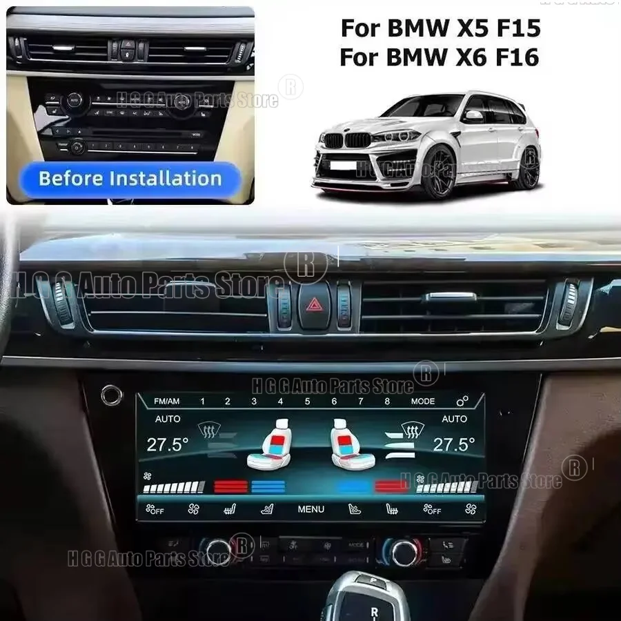 10.25'' For BMW X5 F15 X6 F16 Touch Screen Conditioning Board Digital A/C Heater Climate Control Switch Panel Air Conditioner