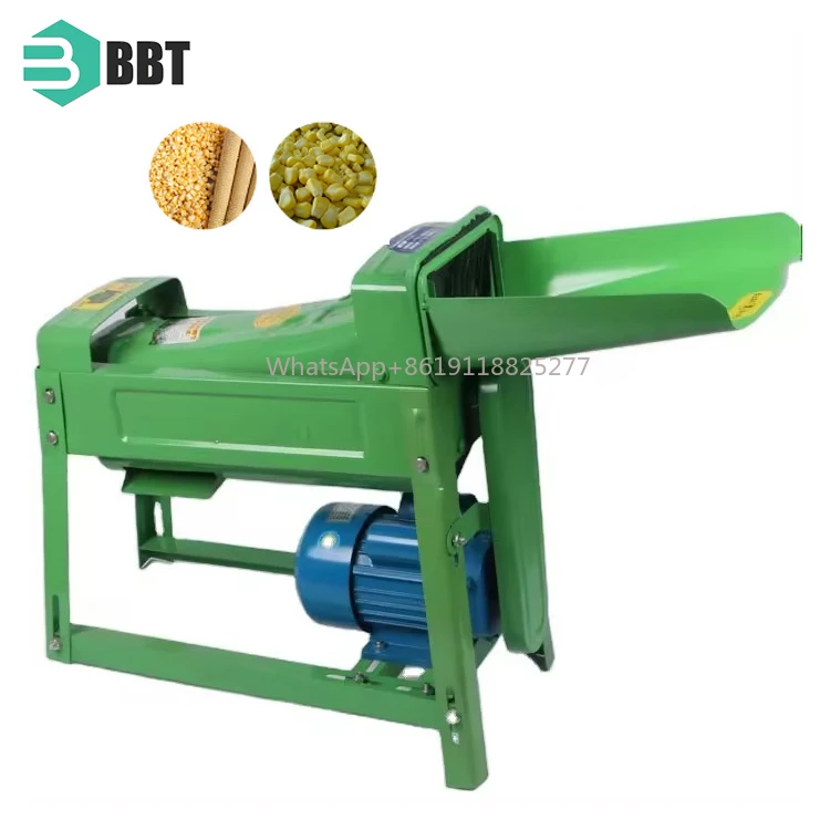 Electric Automatic Farm Soybean Small Maize Wheat Sunflower Corn Rice Threshing Machine Corn Thresher