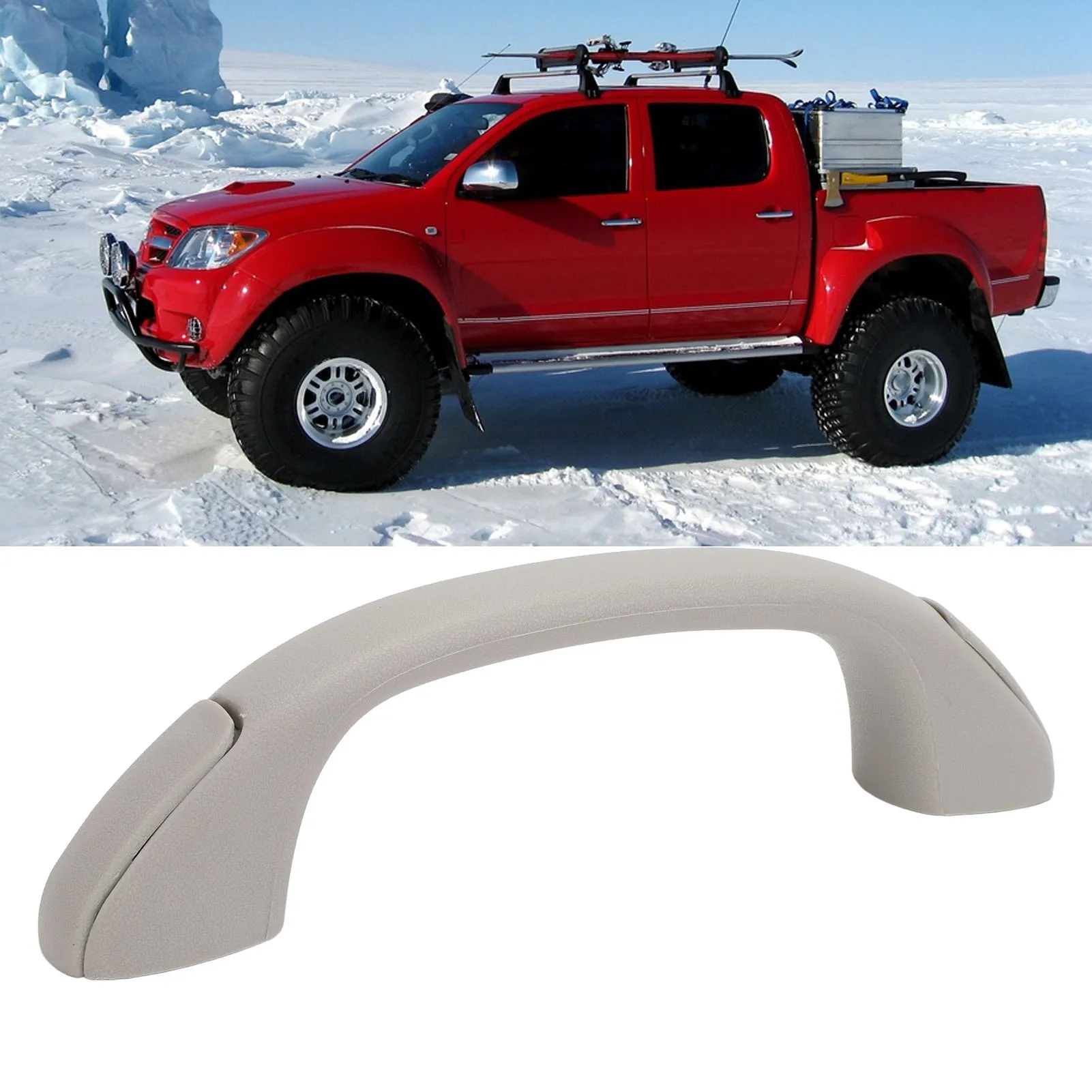 مقبض انتزاع عمود مقبض سقف عمود 74611‐0K040‐A0 مقاوم للأوساخ لمسة مريحة لـ Vigo Mk6 Sr5 2005 إلى 2013 #4