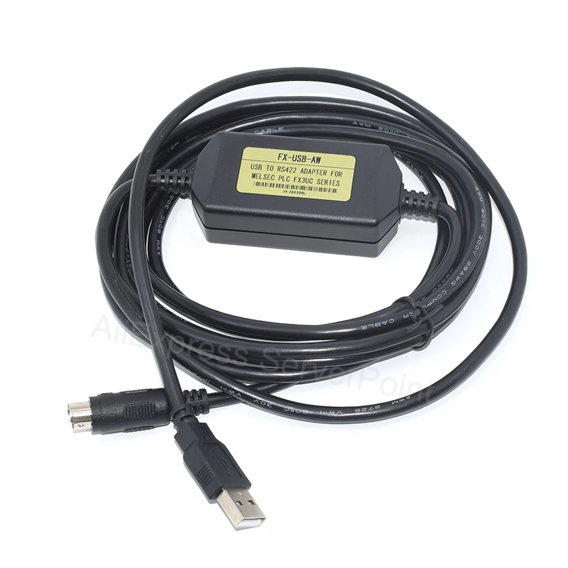 Well Tested Adapter FX-USB-AW USB To RS422 For FX3U FX3G PLC 3G 1N 2N 1S Series PLC Programming Cable Replaced by USB-SC09-FX