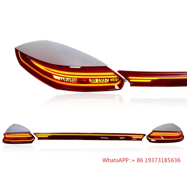 SJC LED-Rücklichter im Durchgangsstil für Porsche Panamera 970 2011–2017, hochwertige modifizierte Rückleuchten, Upgrade des Rückfahrbremssignals