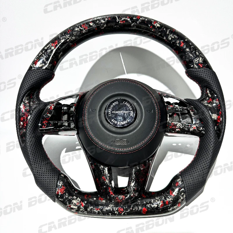 

Carbon Bos Customized Carbon Fiber Steering Wheel for Mazda Angkesaila Mazda 3 Mazda 6 Cx5 Rx8 Mx5 Cx9 Cx30 Car Steering Wheels