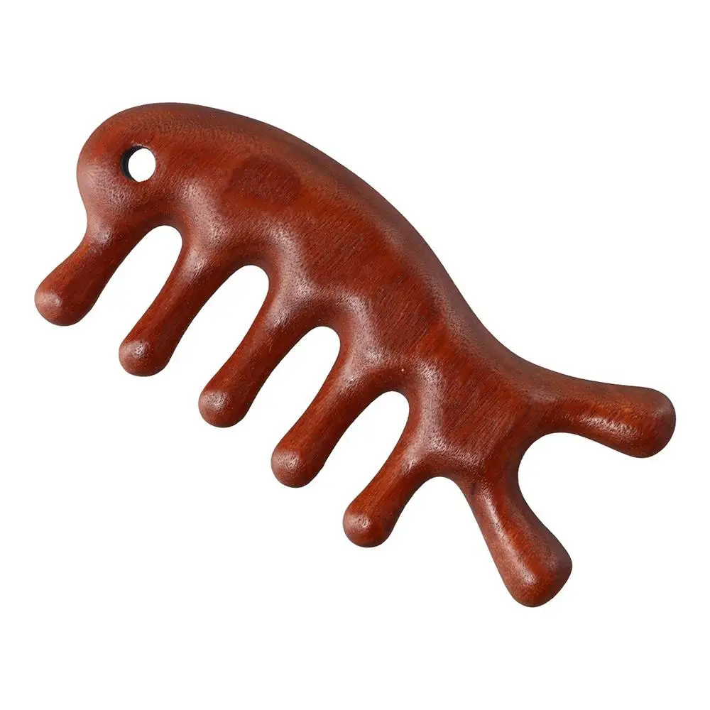 

Reflexology Gua Sha Hair Care Meridian Scrapping Nose Scraper Women Wood Comb Hair Comb Scalp Massage Tool Wooden Massage Comb