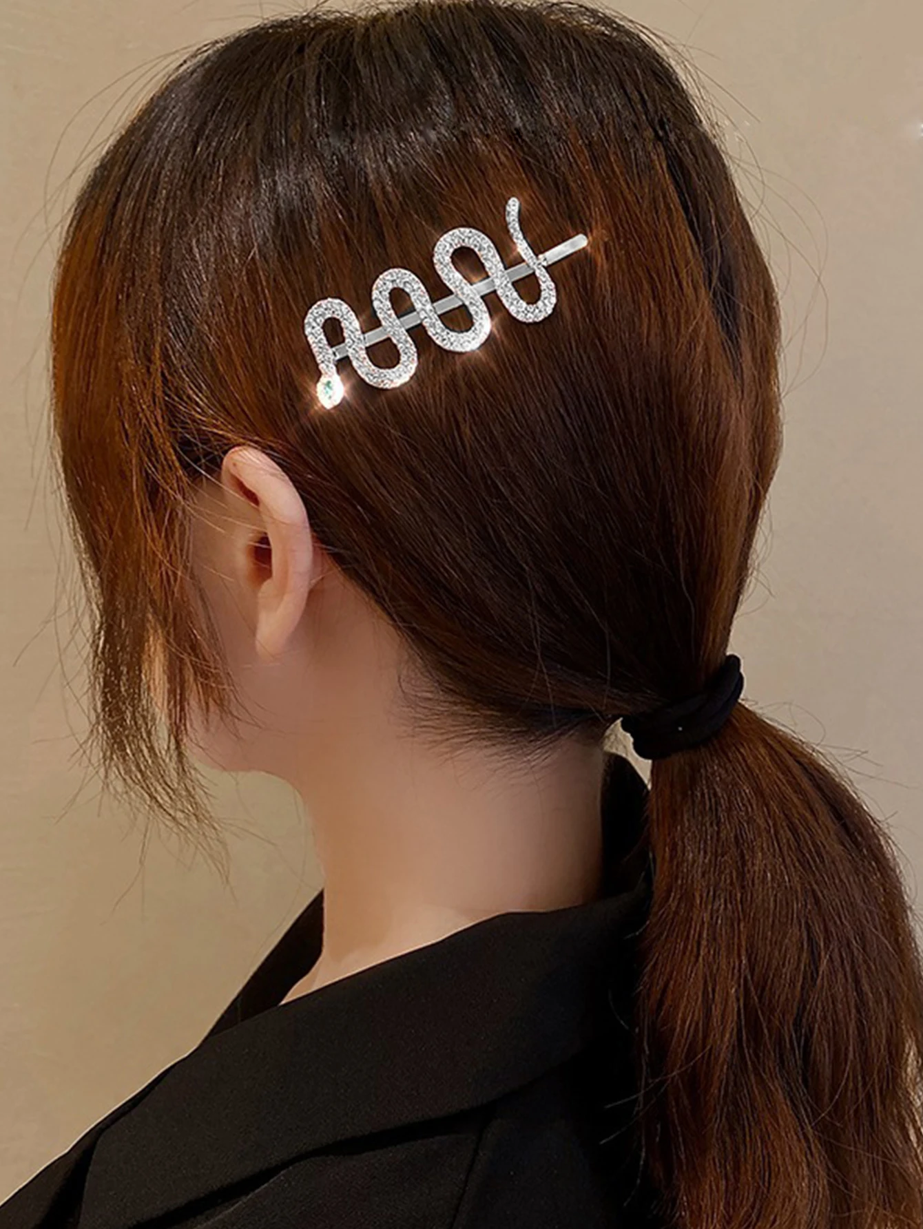 2Pc Silver Snake Ha… - image