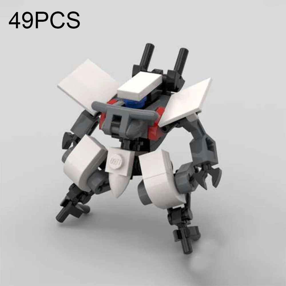 MOC Anime Action Figures Small Mecha Assembled Robot Puzzle Creative Octopus Gold Exoskeleton DIY Toys for Kids Birthday Gifts