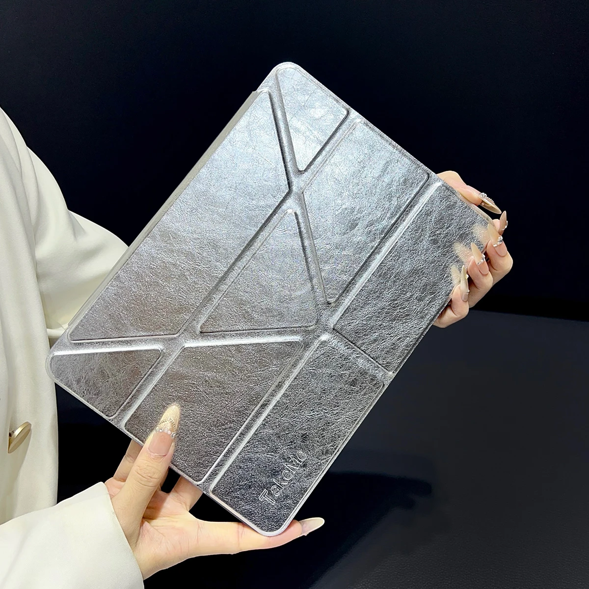 

Tinfoil Silver Leather Tablet Case for Xiaomi Mi Pad 8 7 6 Pro Redmi Pad SE 11 Cover Clear Soft Stand Holder Pencil Slot Shell