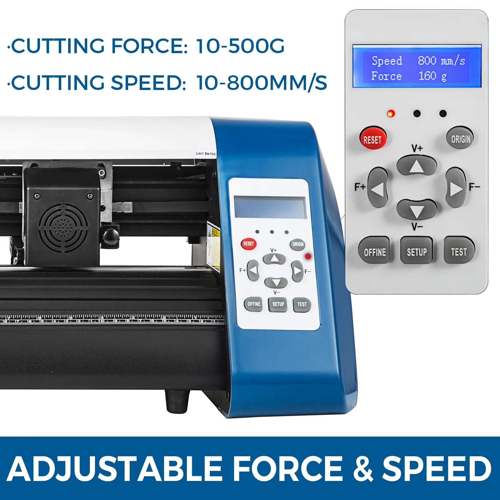 VEVOR 14Inch Vinyl Cutter Plotter Desktop Basic Manual LED Fill Light Strip 375mm Vinyl Printer Machine with Signmaster Software