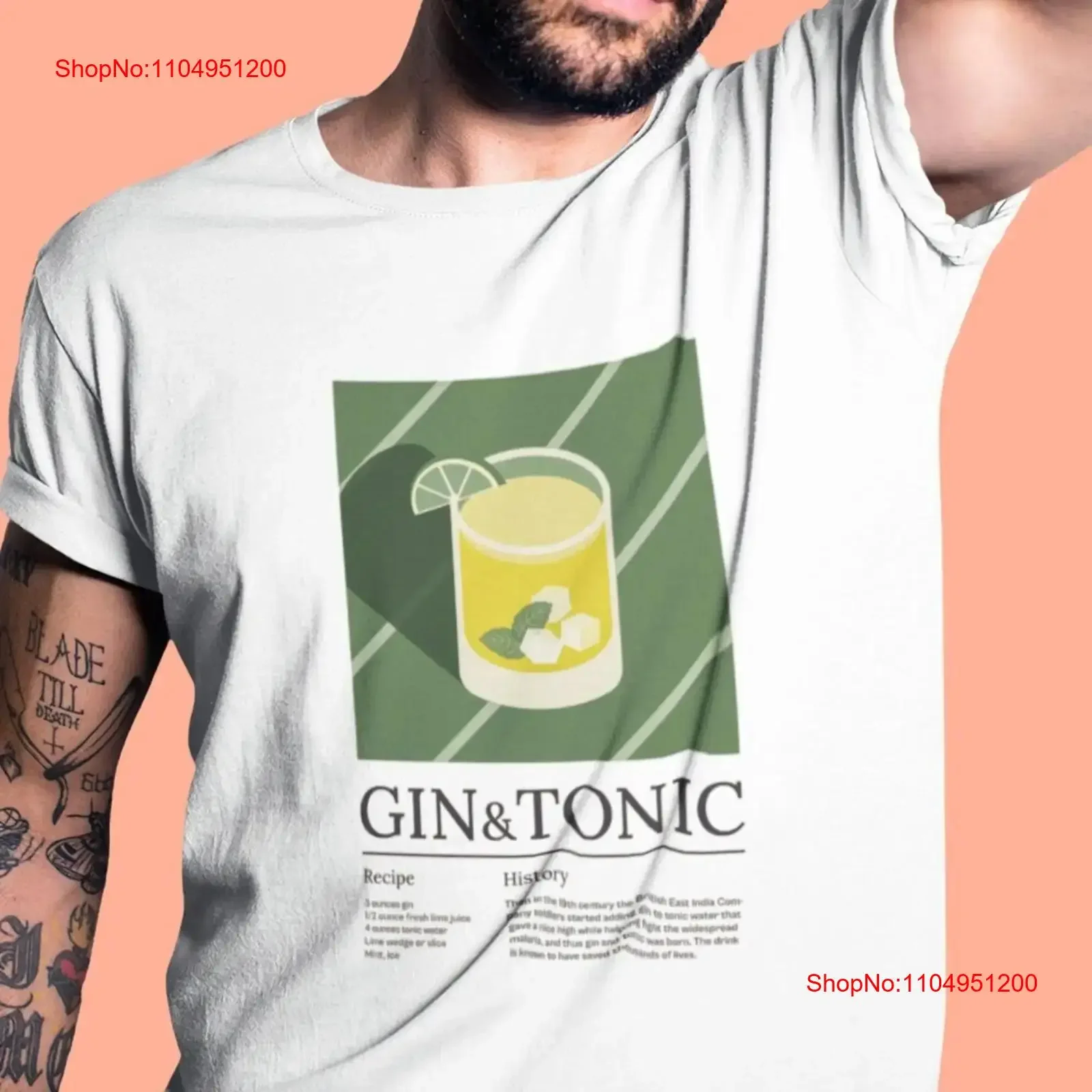 

Gin Tonic Коктейльная футболка обычного размера, винтажная стираная повседневная мягкая уличная одежда, удобная мужская дышащая унисекс, растянутая