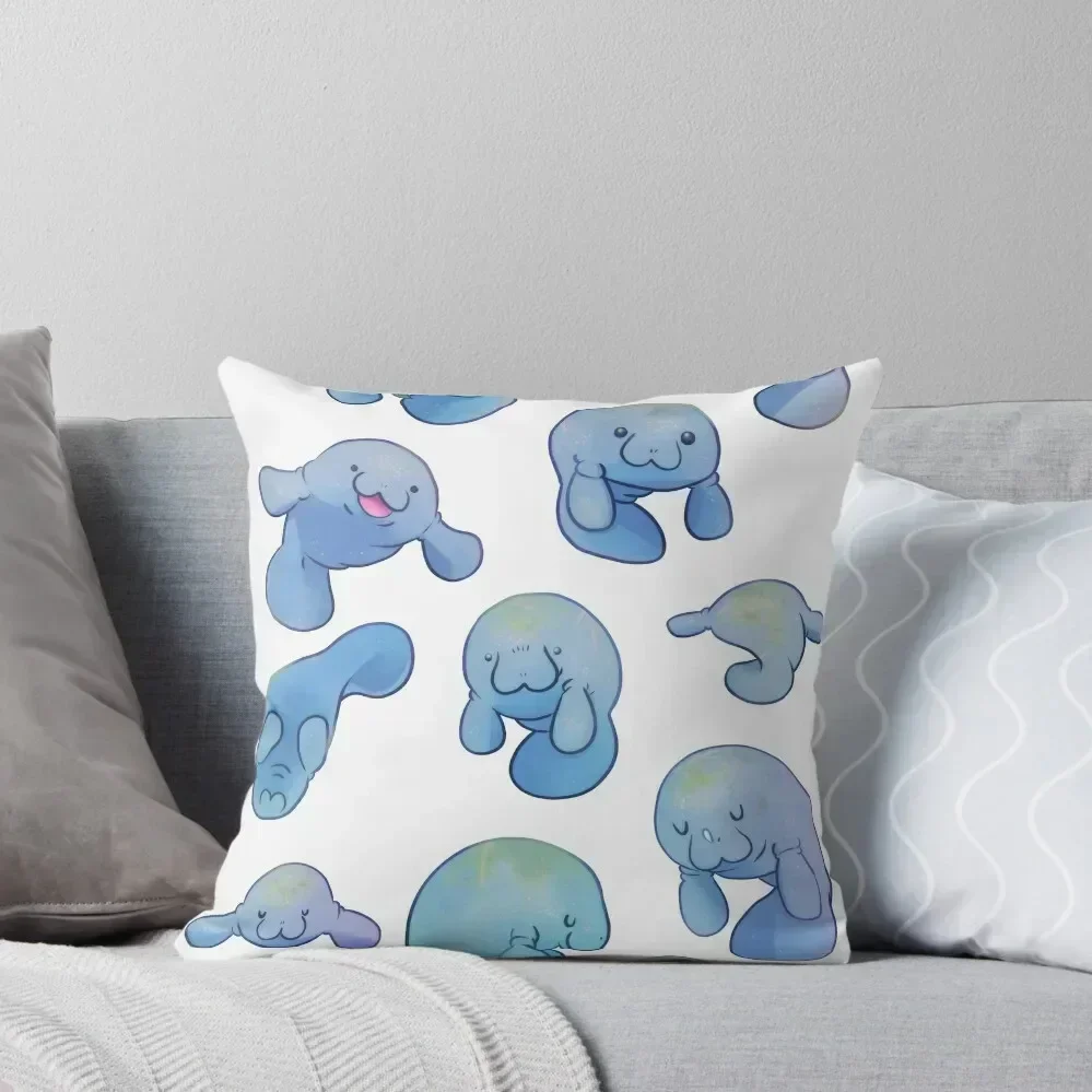 Manatees Throw Pillow Pillowcases Bed Cushions Room decorating items ornamental pillows pillow