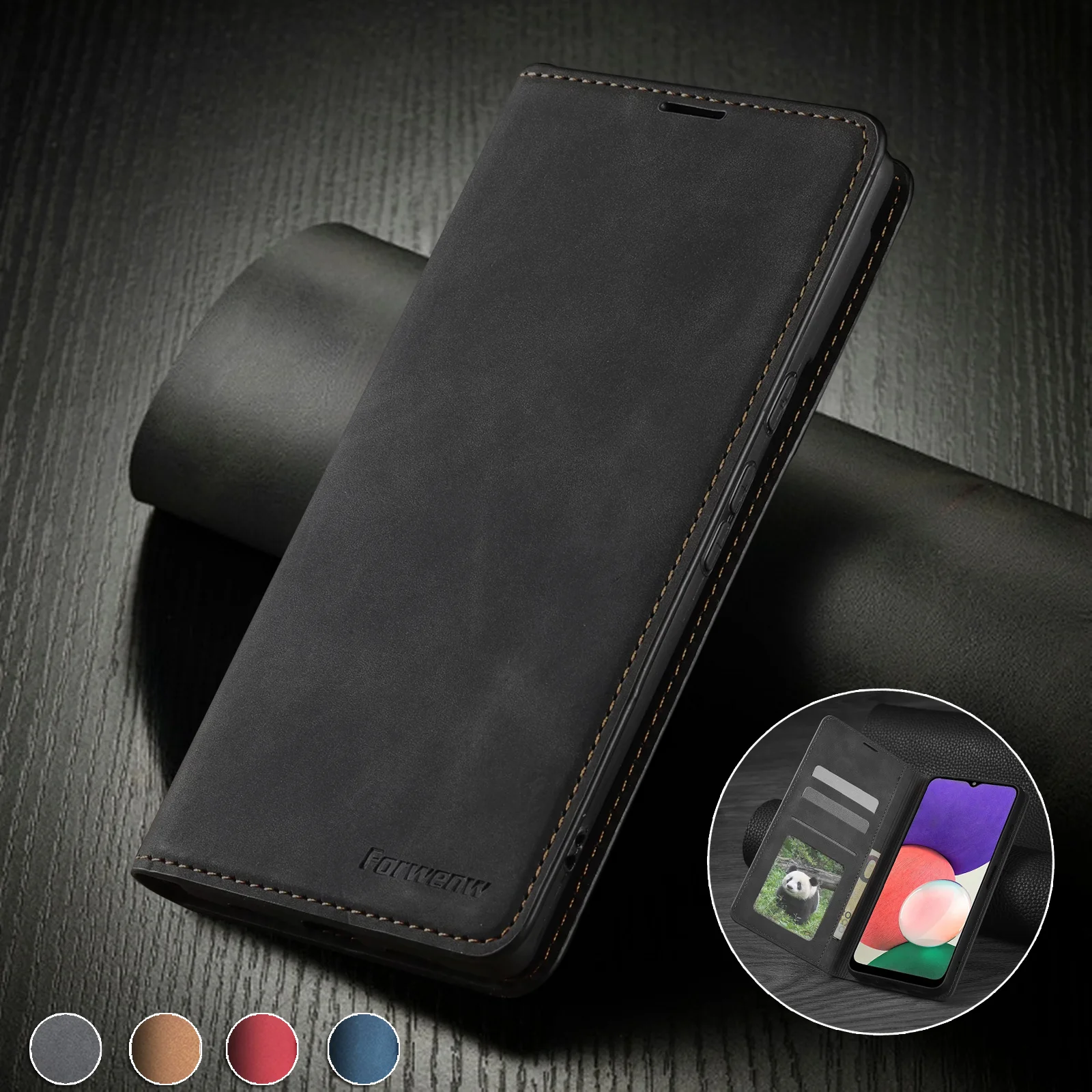 Flip Leather Case For Samsung Galaxy A13 A53 A33 A73 A12 A22 A52 A32 A42 5G A03S A02S A51 A31 A71 A21S A50 A30 A70 Wallet Cover