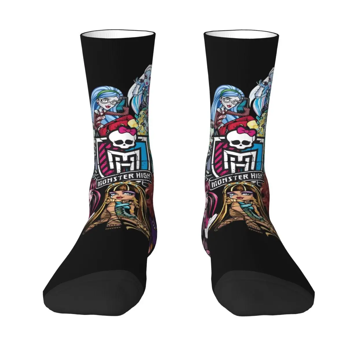 Calcetines Monster High de Anime, medias góticas de otoño, calcetines antideslizantes para hombre, calcetines deportivos estampados de calidad para correr