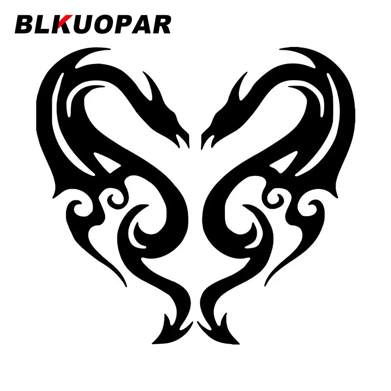 

BLKUOPAR Heart Swirl Dragon Love Car Sticker Fashionable Personality Vinyl Scratch-Proof Sunscreen Original ATV Car Decoration