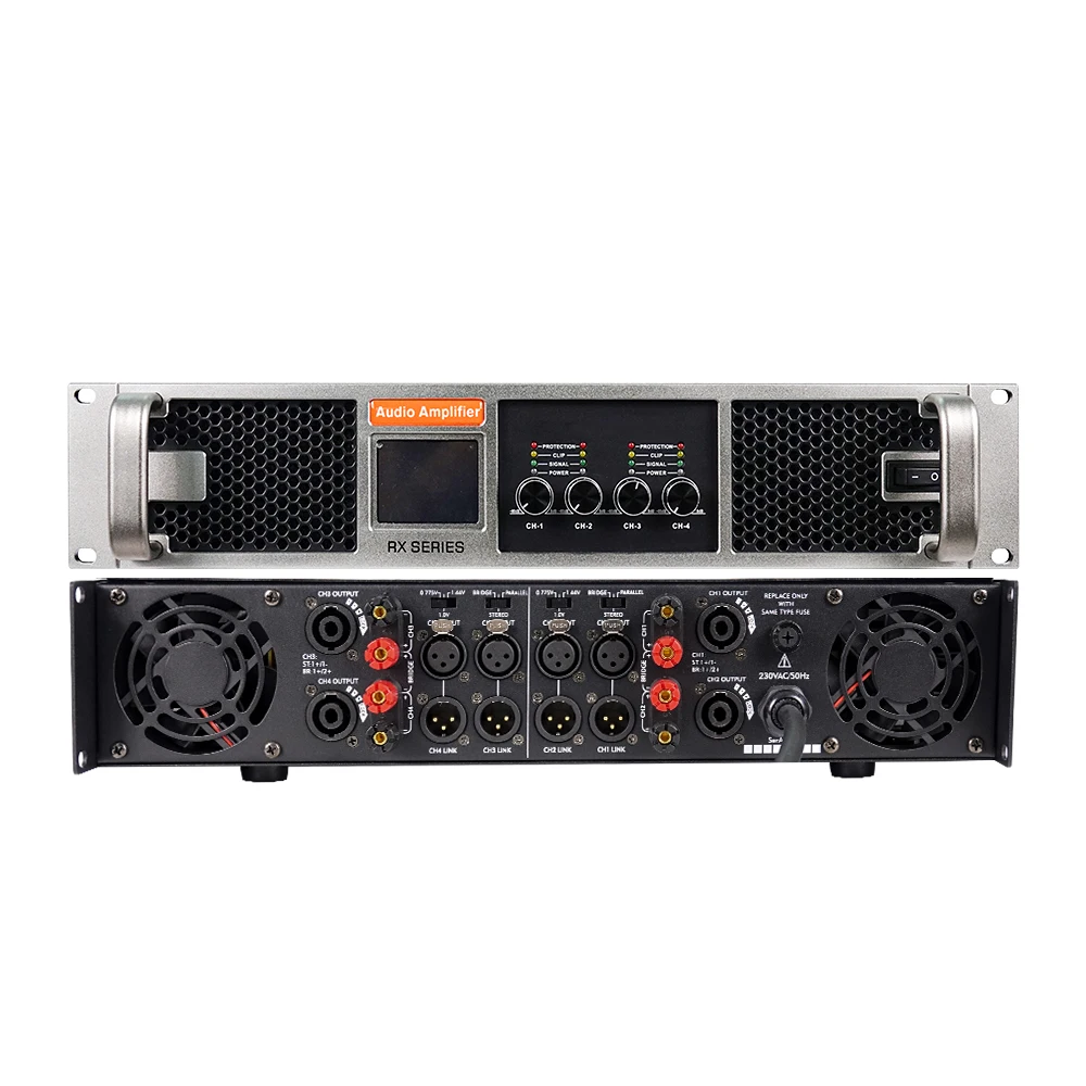 

EIF RX48/410 4 Channel Professional o Amplifier Class H 2U Amplifier High Quality 4*800W8Ω/4*1200W4Ω;4*1000W8Ω/ 4*1500W4Ω