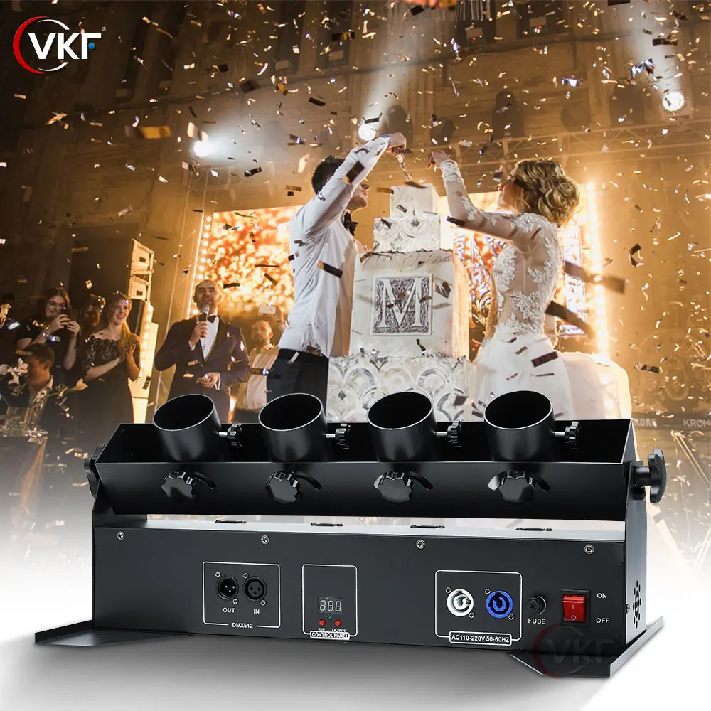

Electronic Salute Gun Spray Paper Machine DMX512 Remote Control Confetti Cannon Blowing Machine for DJ Disco Wedding