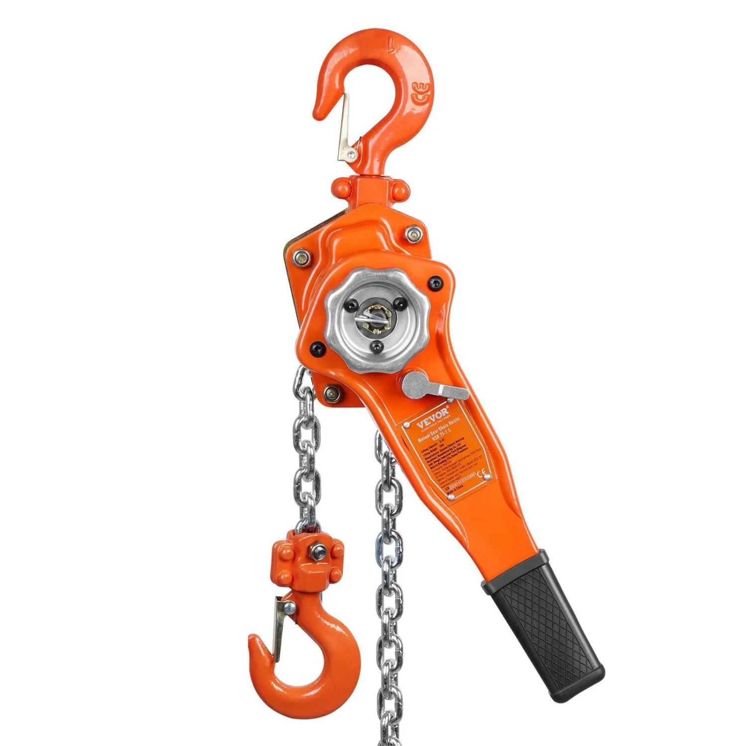 

Manual Lever Chain Hoist, 3/4 Ton 1650 lbs Capacity 10 FT Come Along, G80 Galvanized Carbon Steel with Weston Double-Pawl Brake,