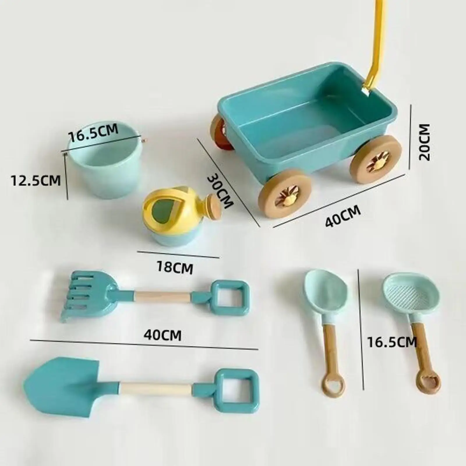 Pretend Play Wagon Set Handheld Multicolor Wagon Toy Outdoor Toy Vehicle