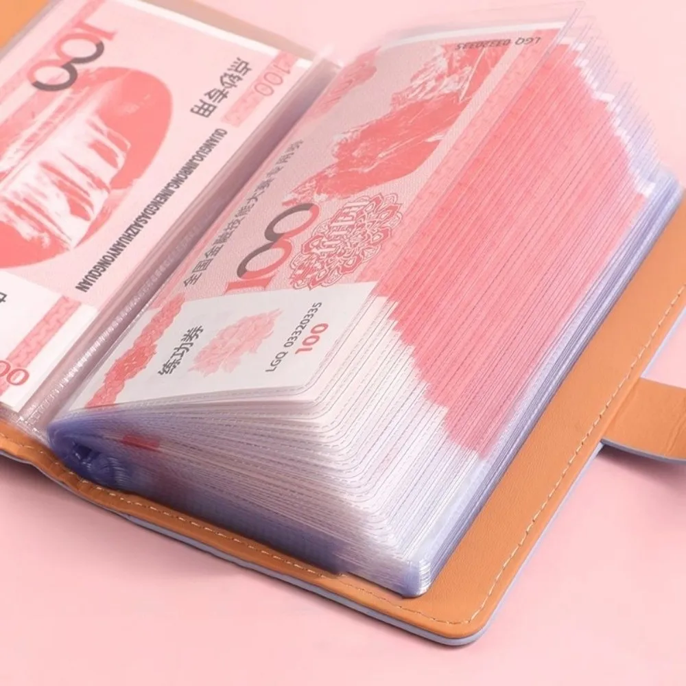 Raccoglitore per Risparmio 50 Fogli in Pelle PU, Organizer Planner Ricaricabile, Portafoglio Portatile con Chiusura a Lucchetto
