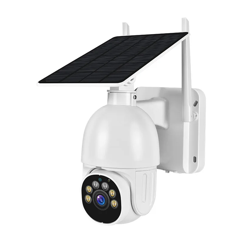 

WIFI Solar Camera 2MP 2K Outdoor 360 PIR GSM LTE 4G SIM Card CCTV IP Network Security Surveillance Alarm Solar Security Camera