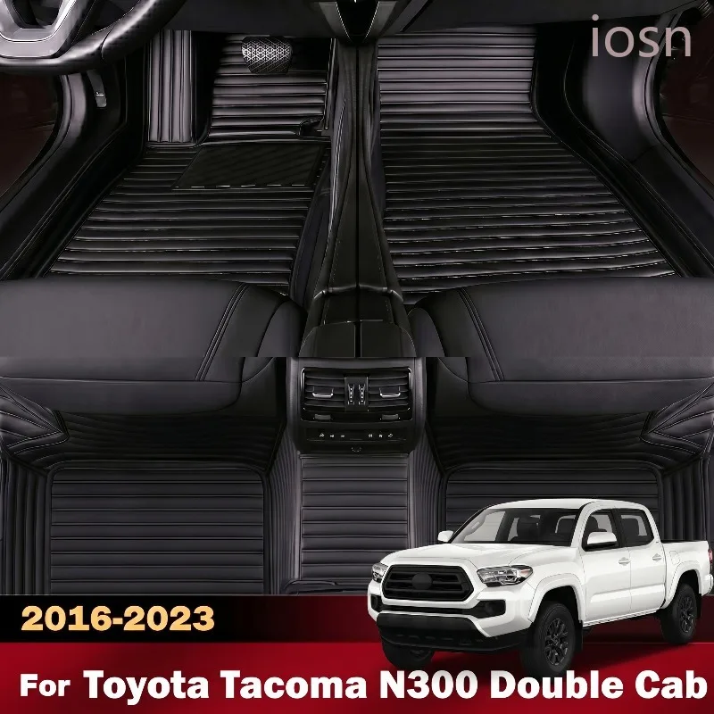 

Car Floor Mats for Toyota Tacoma N300 Double Cab 2016-2023 All Weather Waterproof Auto Foot Pads Custom Carpets Interior Parts