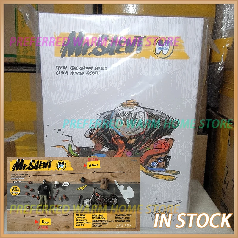 En Stock DAMTOYS x Coal Dog MR.SILENT juguetes de modelos móviles recoger PES038 PES040 figura de acción de escala 1/12 con motocicleta