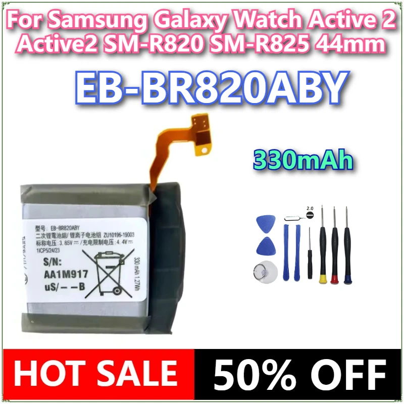 

Brand New EB-BR820ABY 330mAh Watch Battery For Samsung Galaxy Watch Active 2 Active2 SM-R820 SM-R825 44mm Batteries+Tools