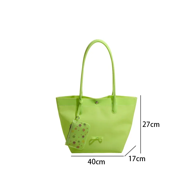Transparente PVC-Tragetasche in Jelly-Farbe, Damen-Umhängetasche für den Arbeitsweg, wasserdichte Einkaufstasche mit großem Fassungsvermögen, transparente Handtasche mit Tragegriff oben – Detail 1