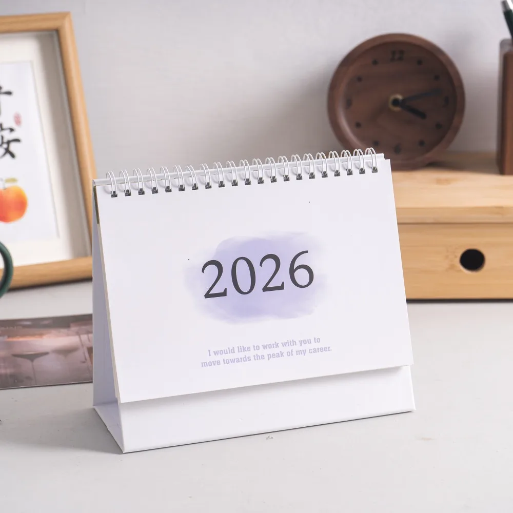 

Новый настольный календарь Coil 2026, портативный ежемесячный ежедневник, мини-календарь, английский календарь, книги, офисные школьные принадлежности