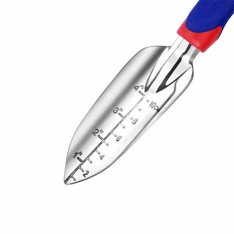

Садовый совок WORKPRO 325 мм из литого алюминия, трехцветная ручка, ручная лопатка для посадки, прополки, пересадки, WP331010
