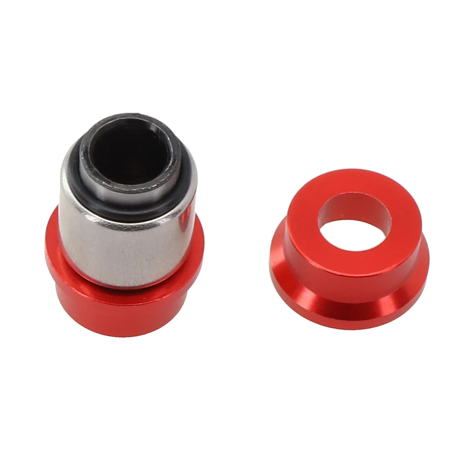 Bike Bushing 25.4mm Back Bladder Bushing Silver+red Soft Tail Suspension Aluminum Alloy For FOX/DT-SRAM/MAGURA